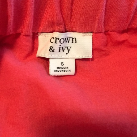 Crown & Ivy hot coral skirt - 6 - Picture 5 of 8